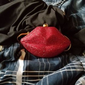 Lips crystal purse